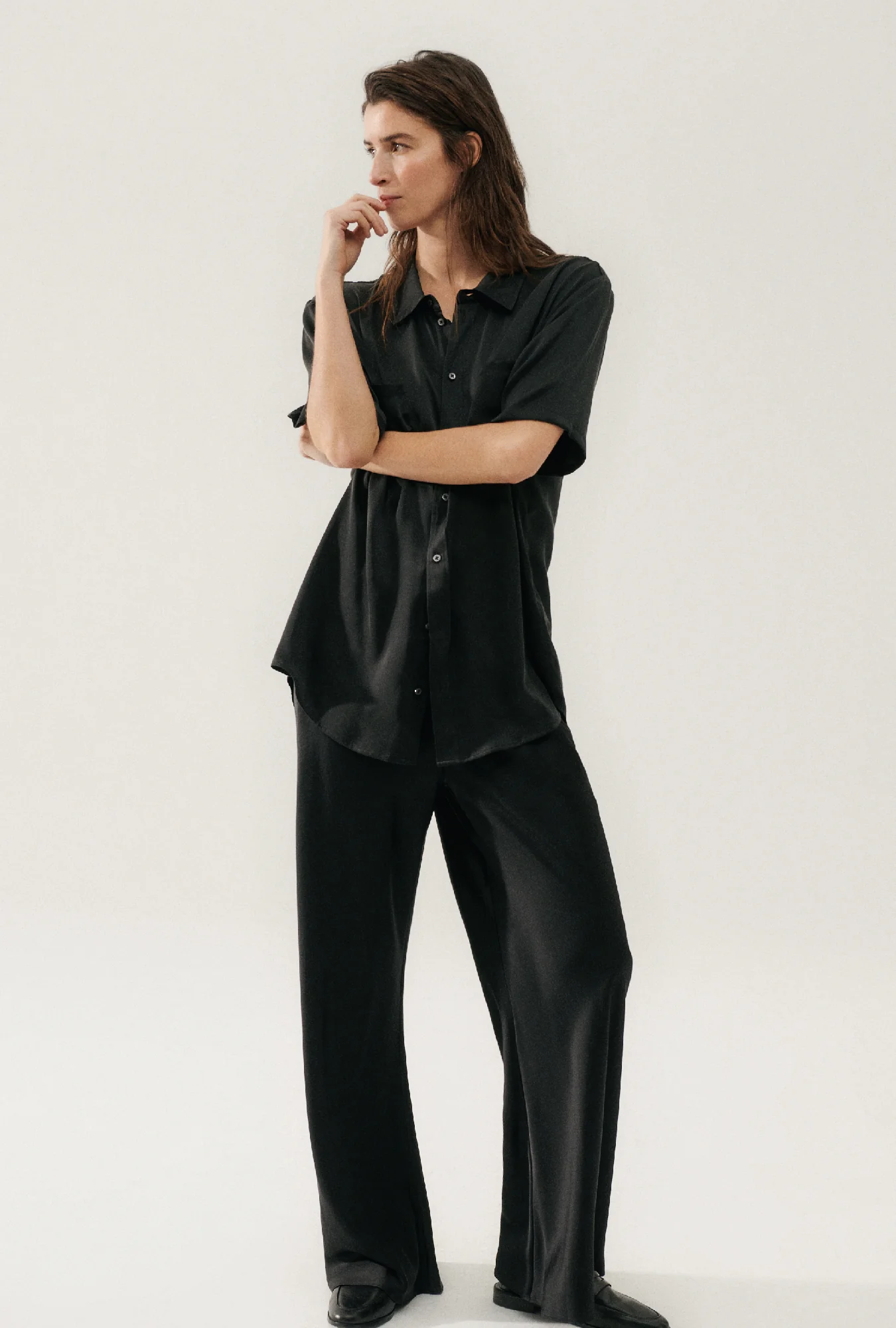 Bias Cut Pants Black - Image 4