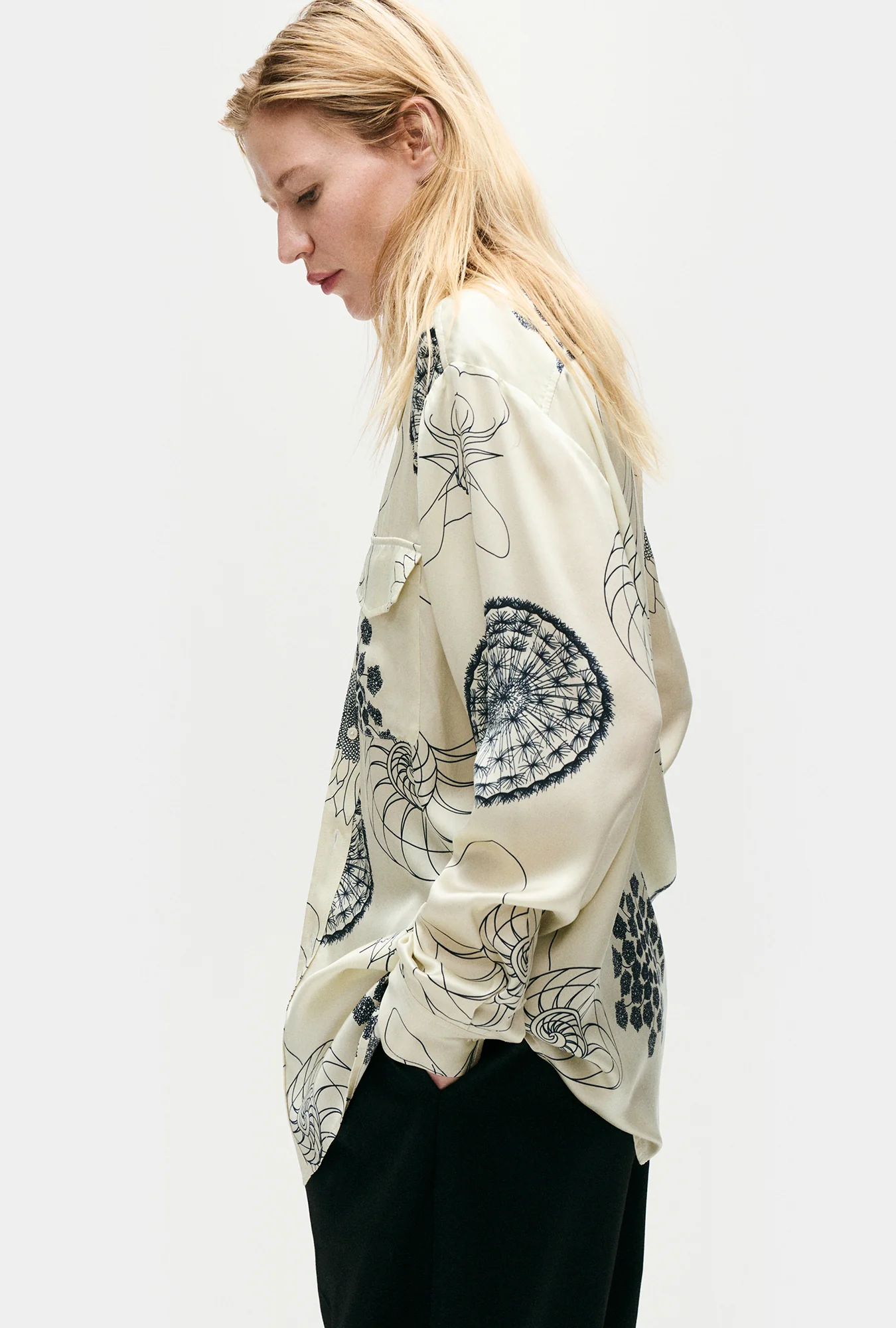 Boyfriend Shirt Fibonacci Off-White - Image 4