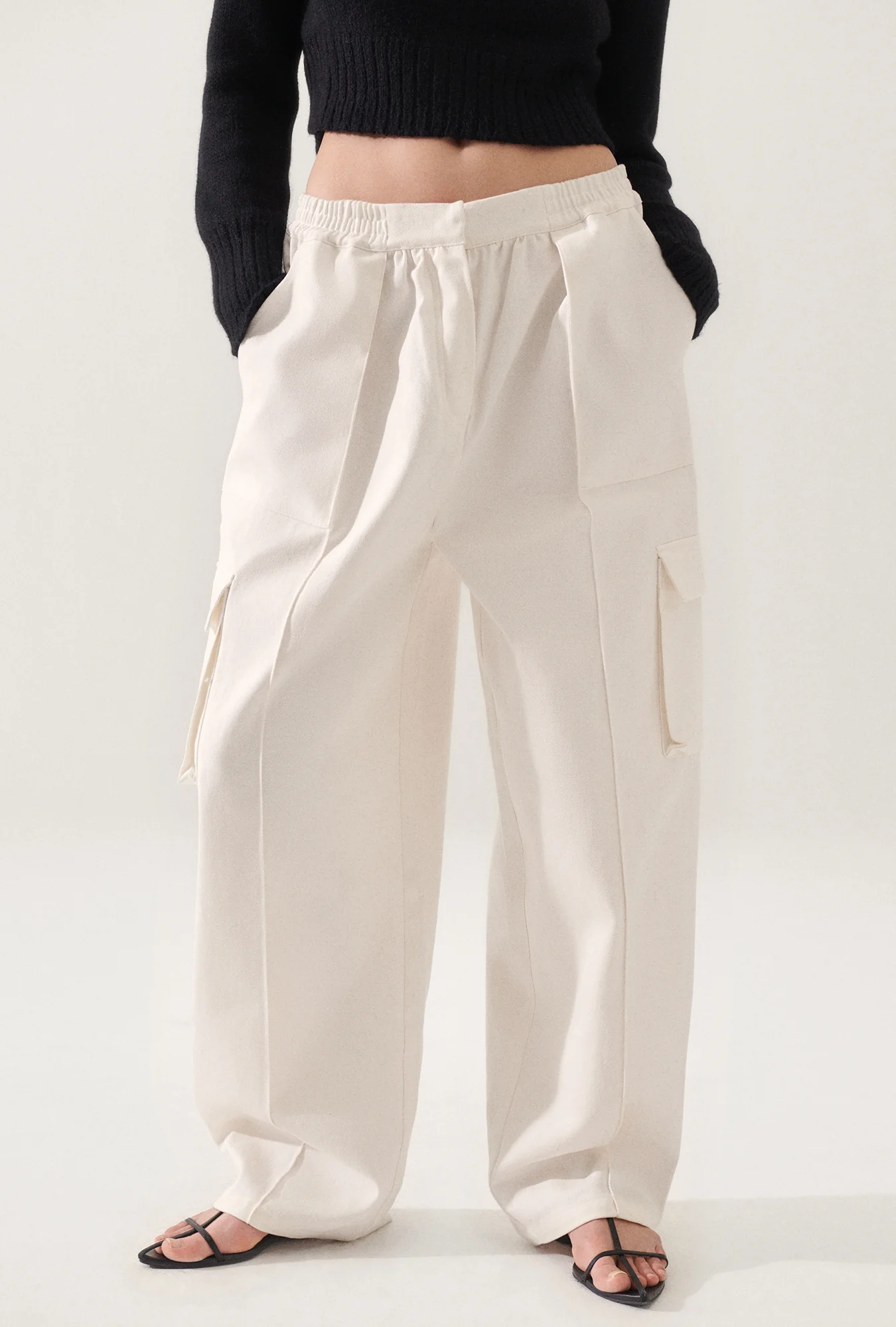 Canvas Cargo Pants Natural - Image 6