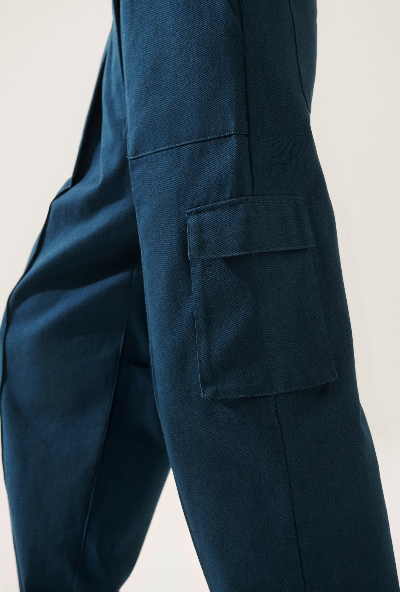 Canvas Cargo Pants Teal - Image 5