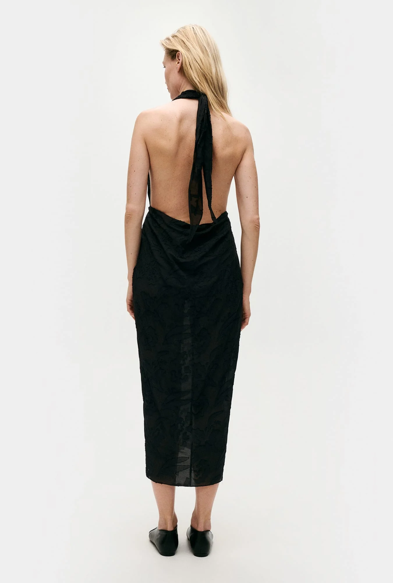 Clip Silk Wrap Skirt Tulipa Black - Image 3