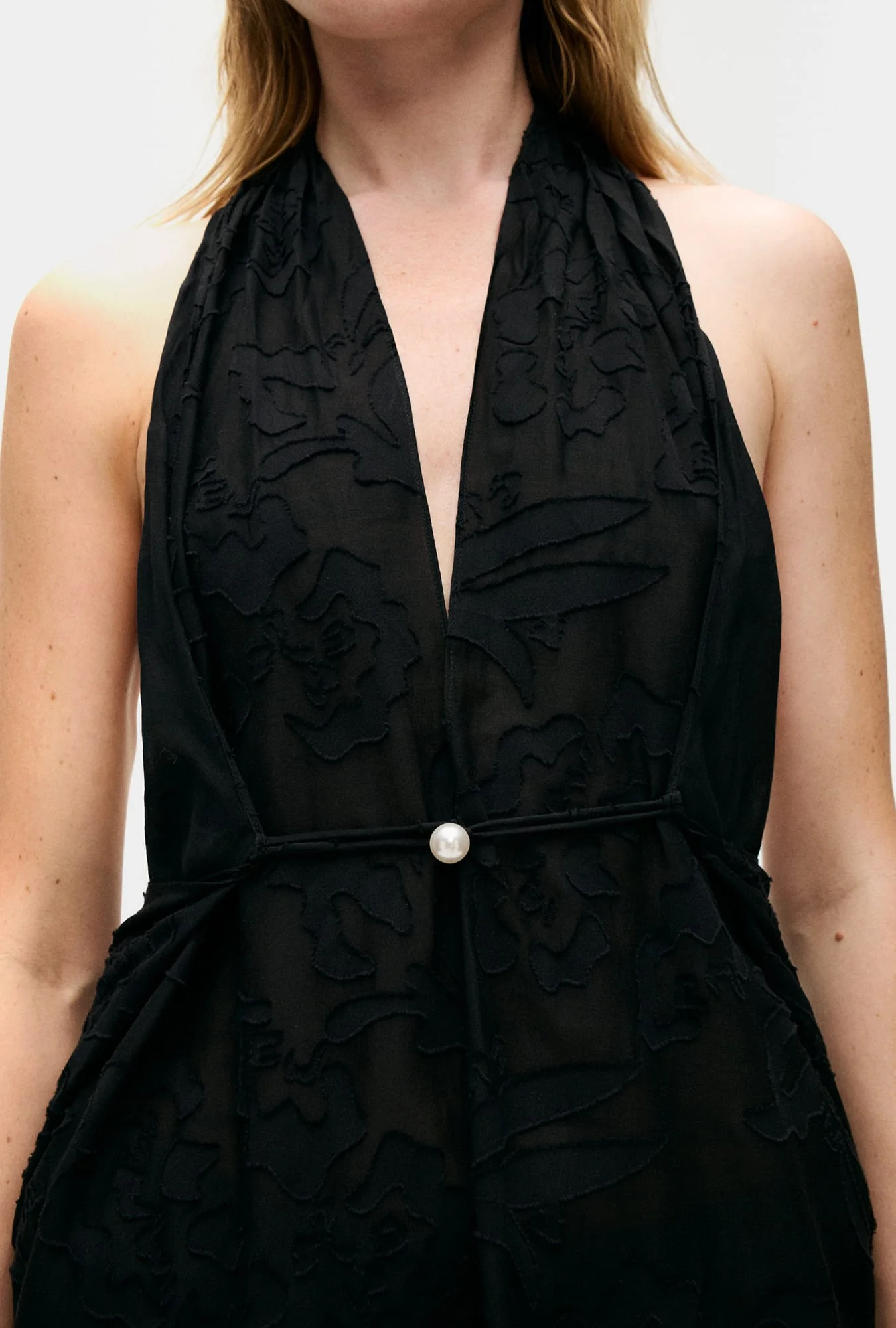 Clip Silk Wrap Skirt Tulipa Black - Image 5