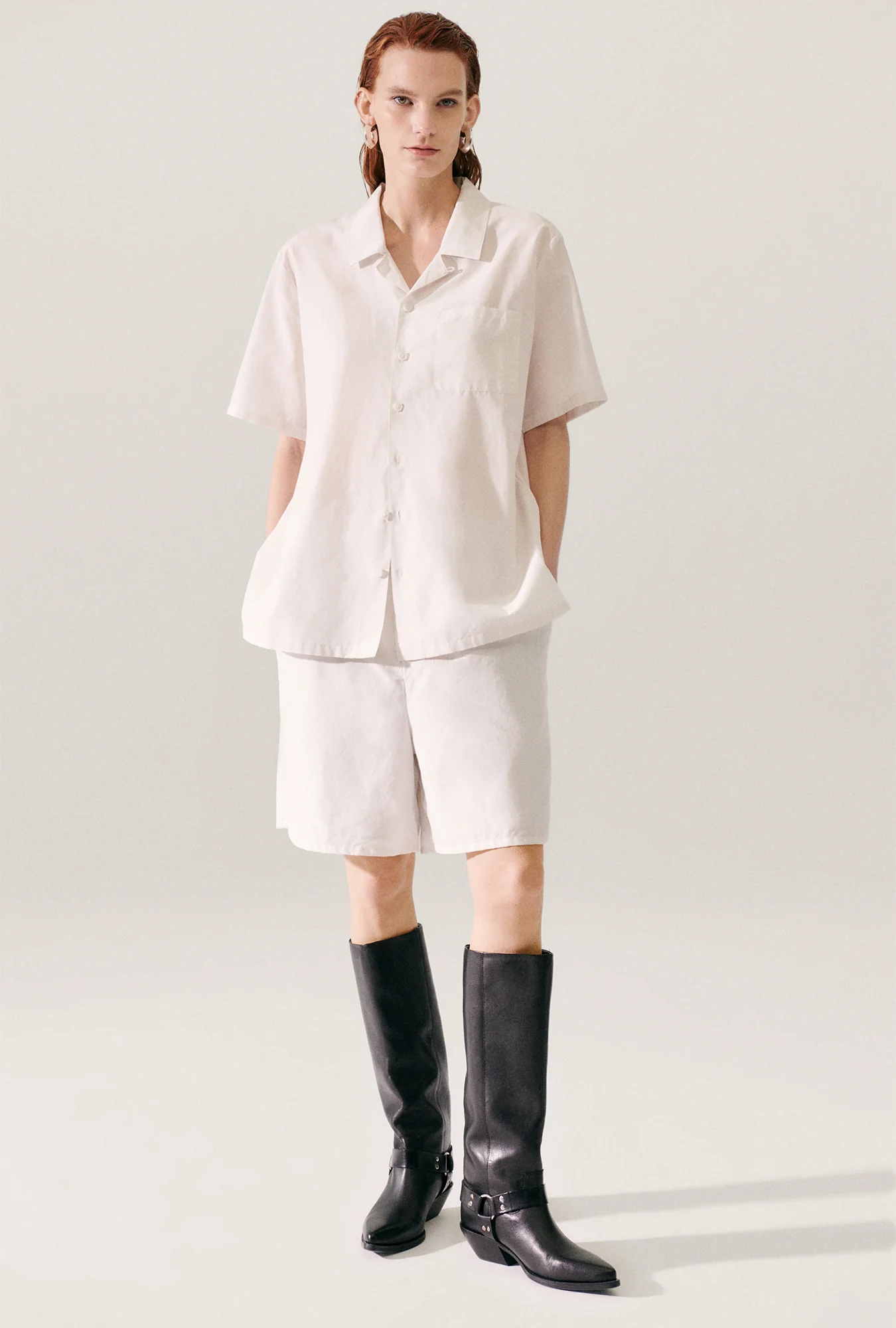 Cotton Silk Camp Shirt Dust - Image 5