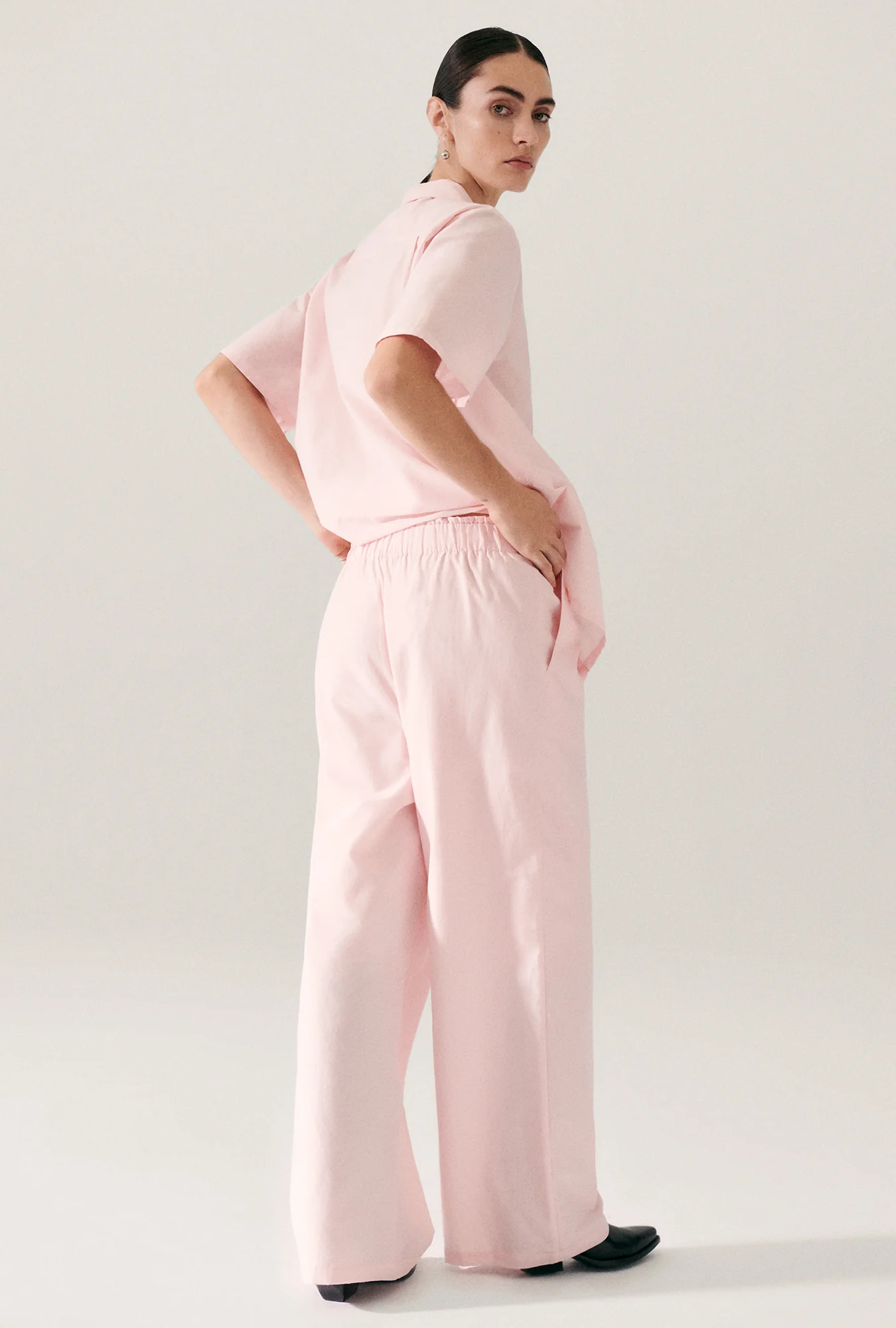 Cotton Silk Paper Bag Pants Hydrogen - Image 3