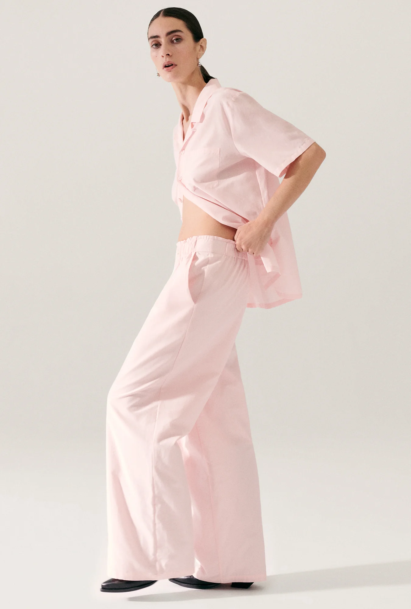 Cotton Silk Paper Bag Pants Hydrogen - Image 4