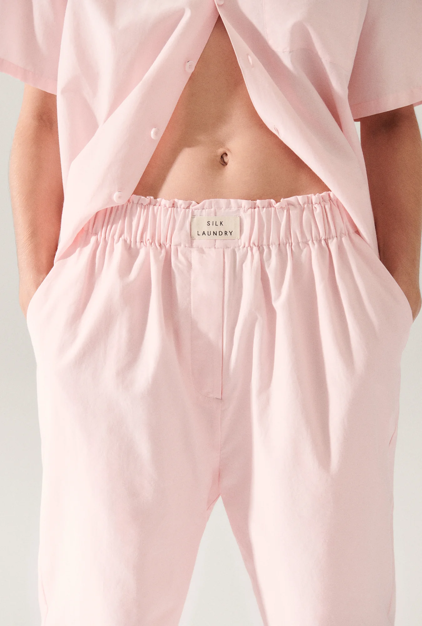 Cotton Silk Paper Bag Pants Hydrogen - Image 5