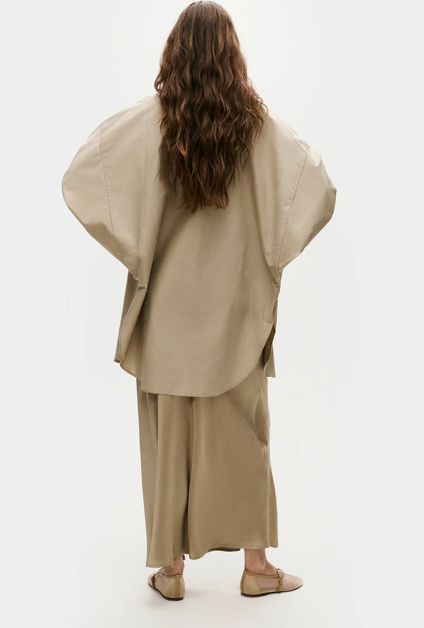 Cotton Silk Round Shirt Graphite - Image 5