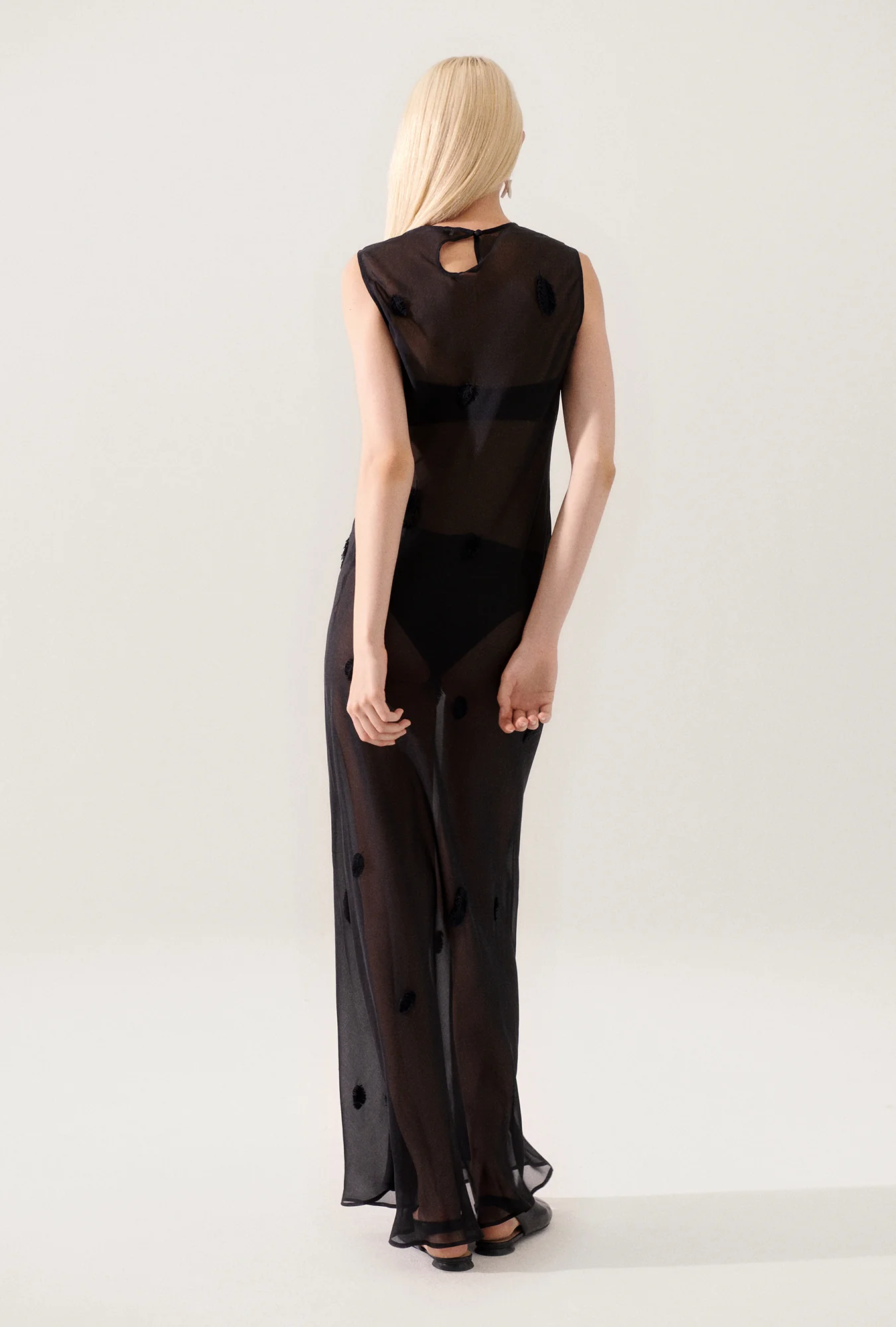 Feather Dress Black - Image 3