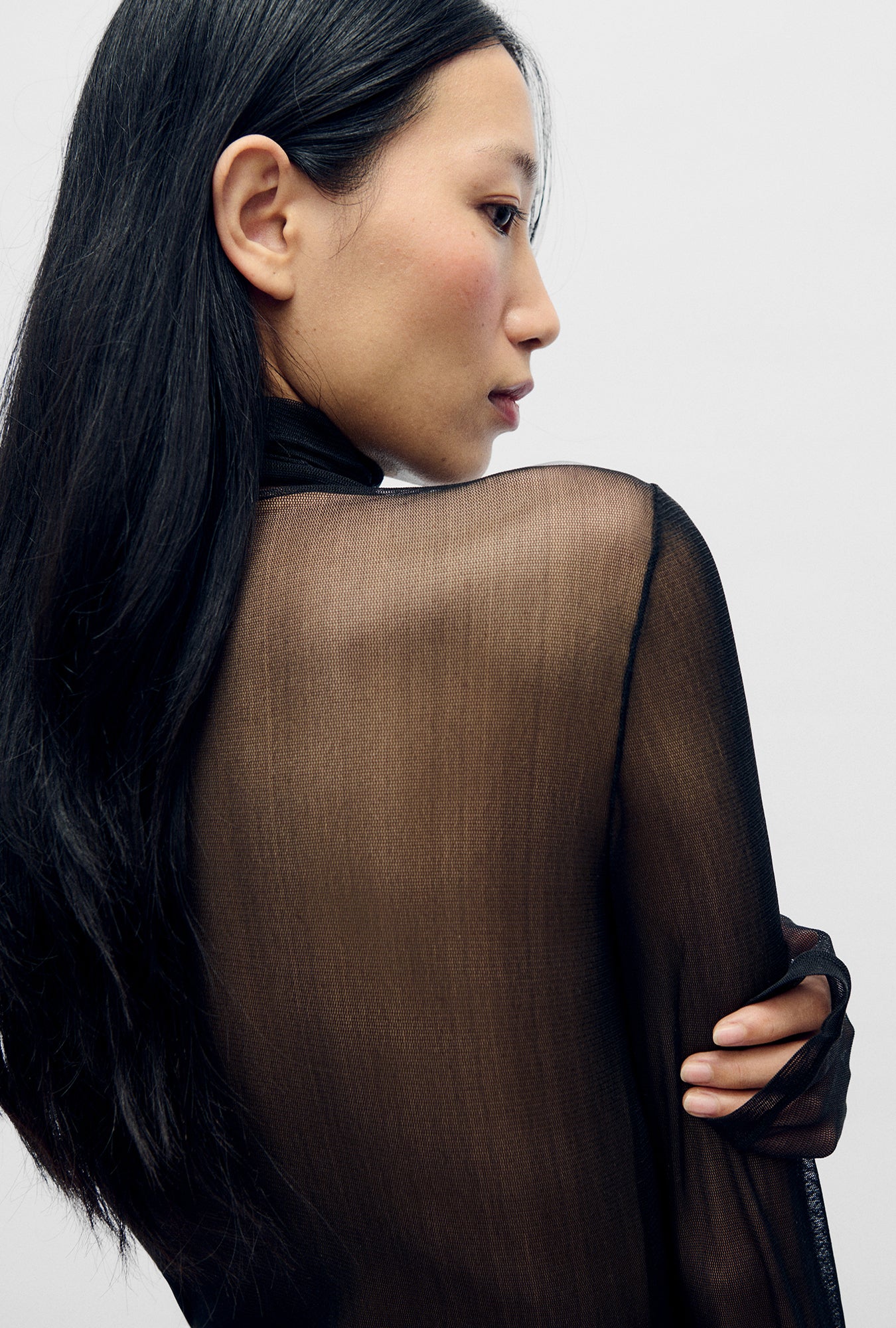 Mesh Turtleneck Black - Image 3