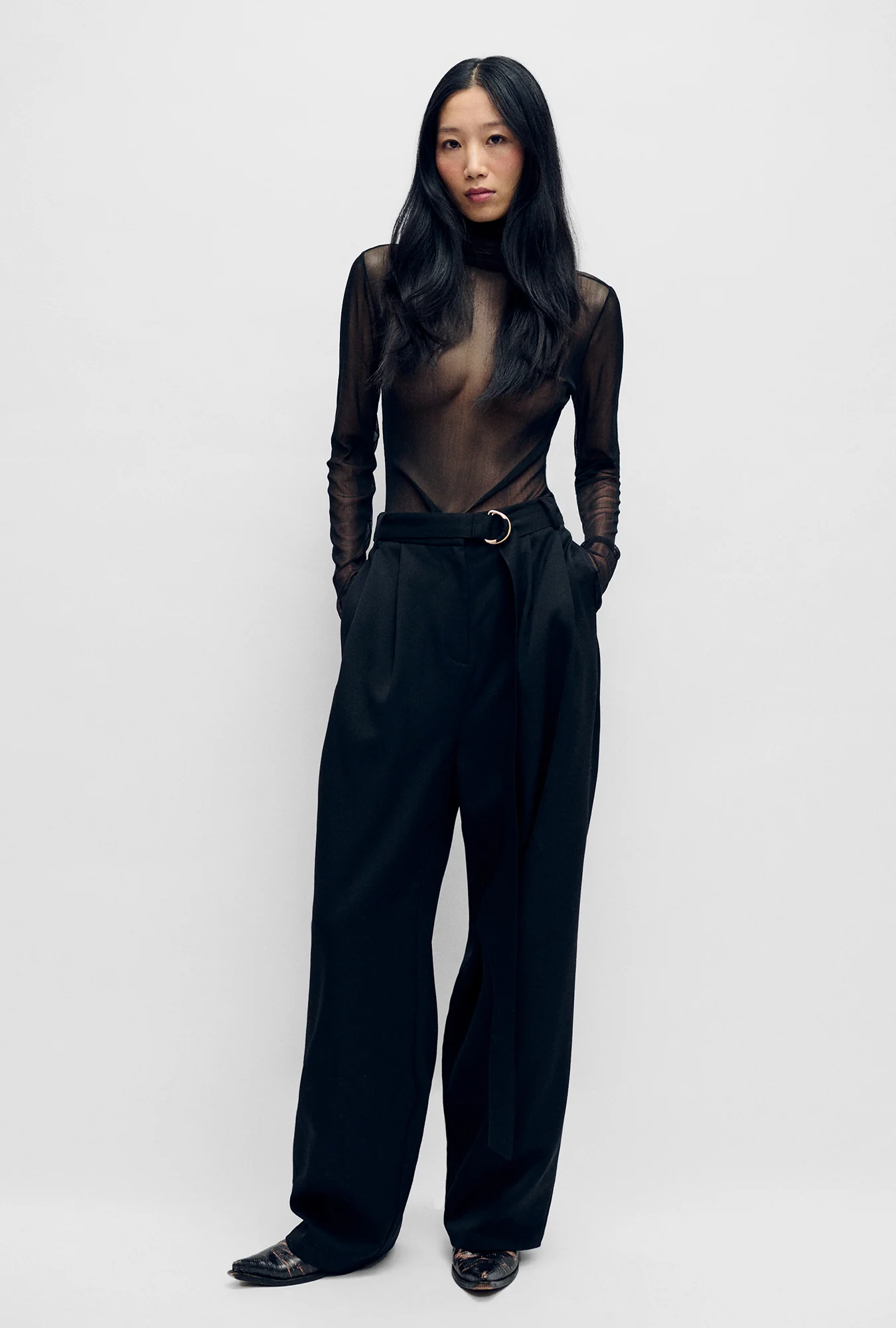 Mesh Turtleneck Black - Image 4