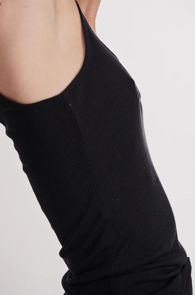 Ribbed Cami Black - Image 5