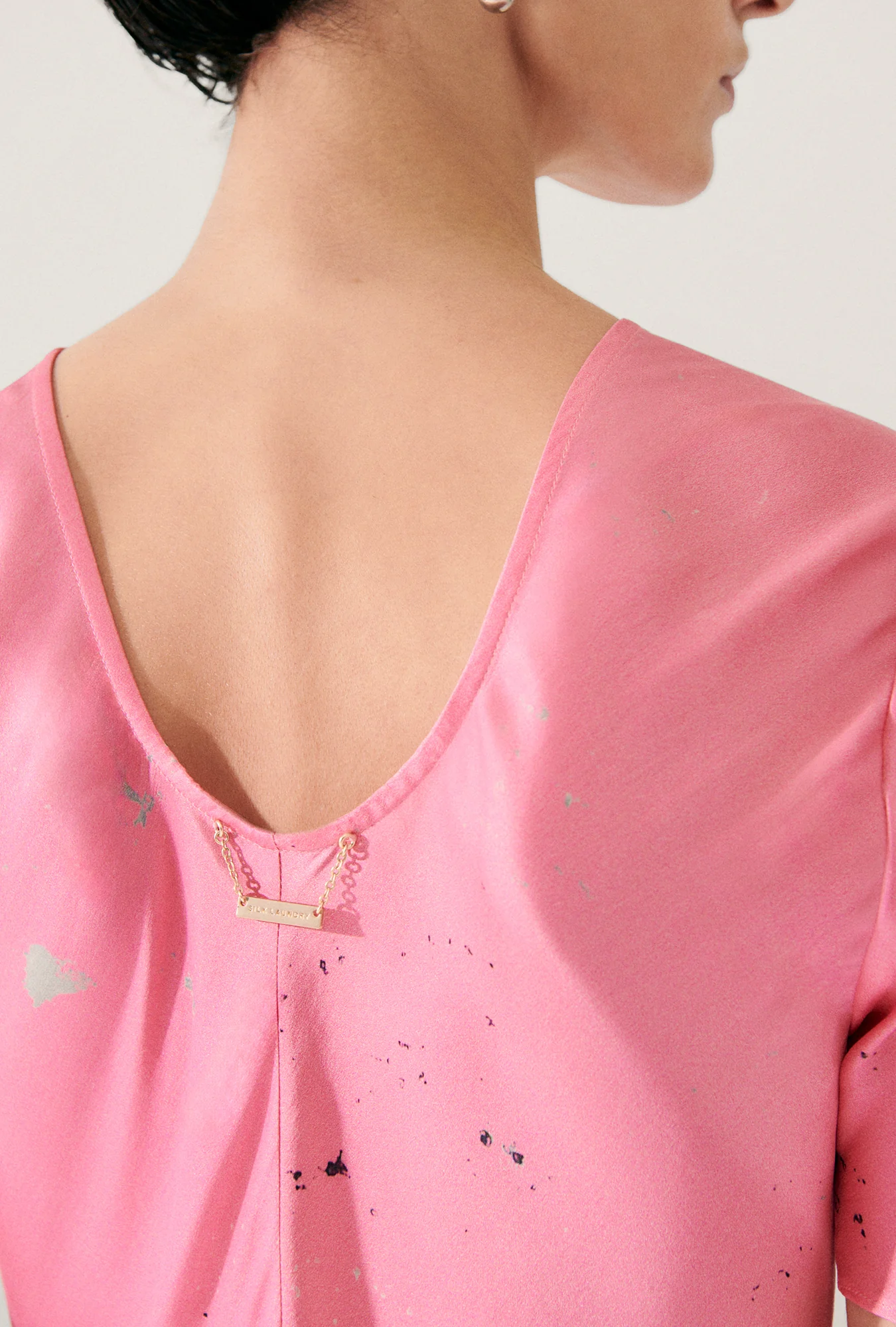 Short Sleeve Bias Dress Hog Wash - Image 5