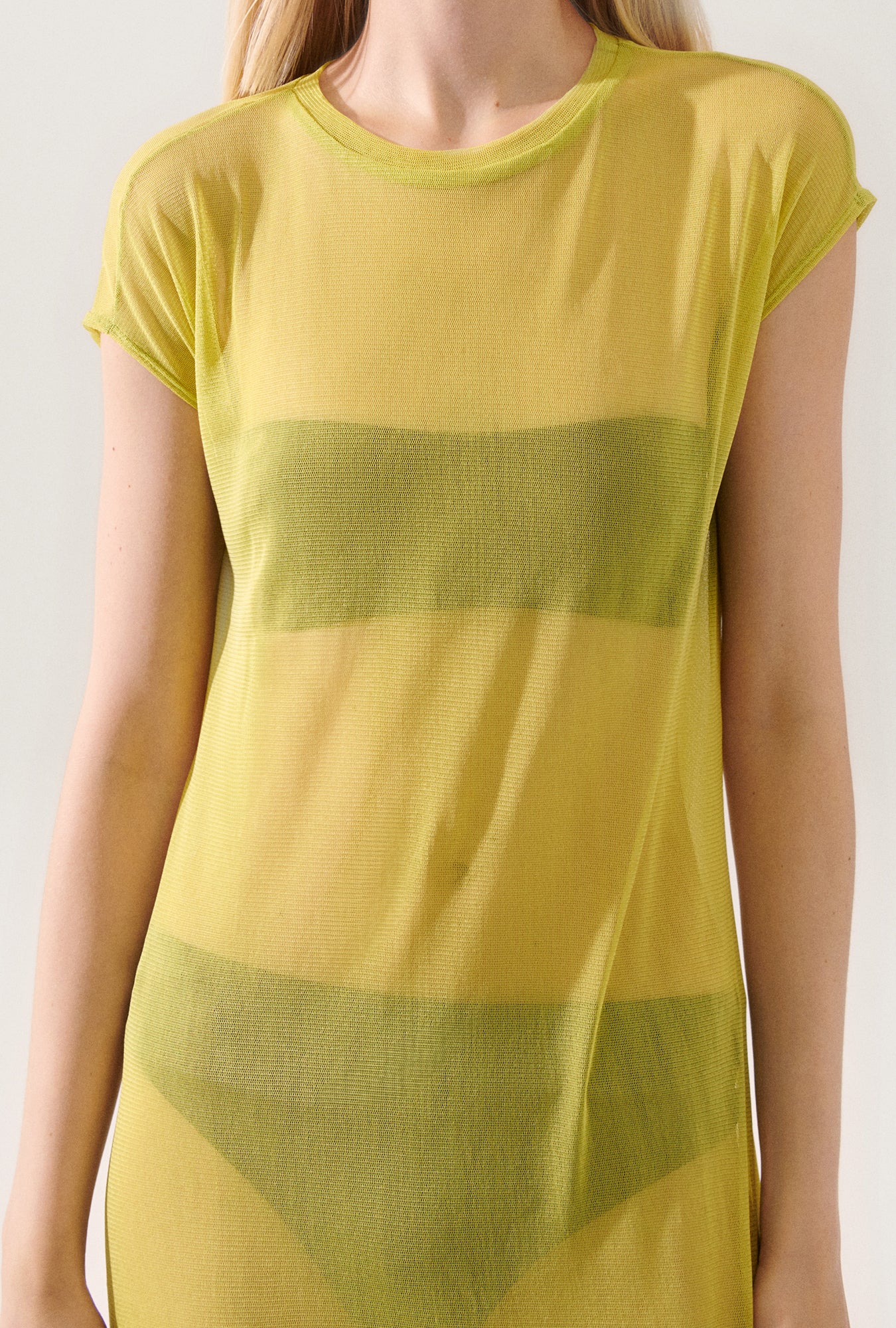 Silk Mesh Dress Absinthe - Image 4