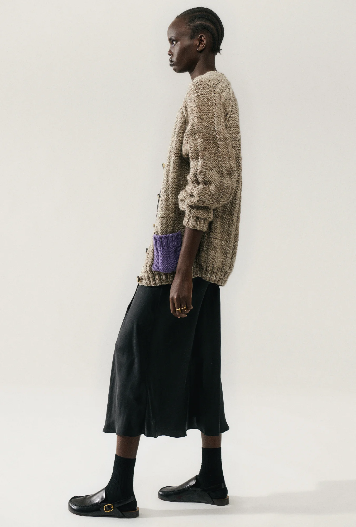 The Big G Cardigan Natural Brown - Image 3