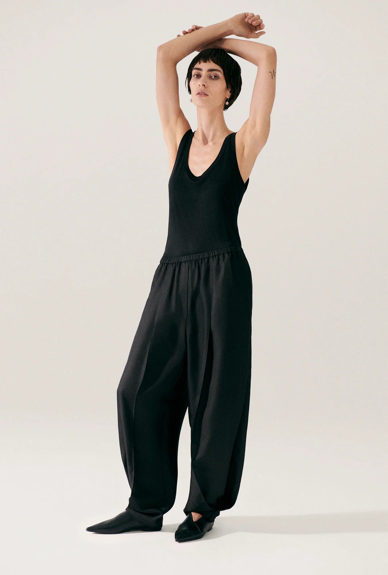 Twill Harem Pants Black - Image 5