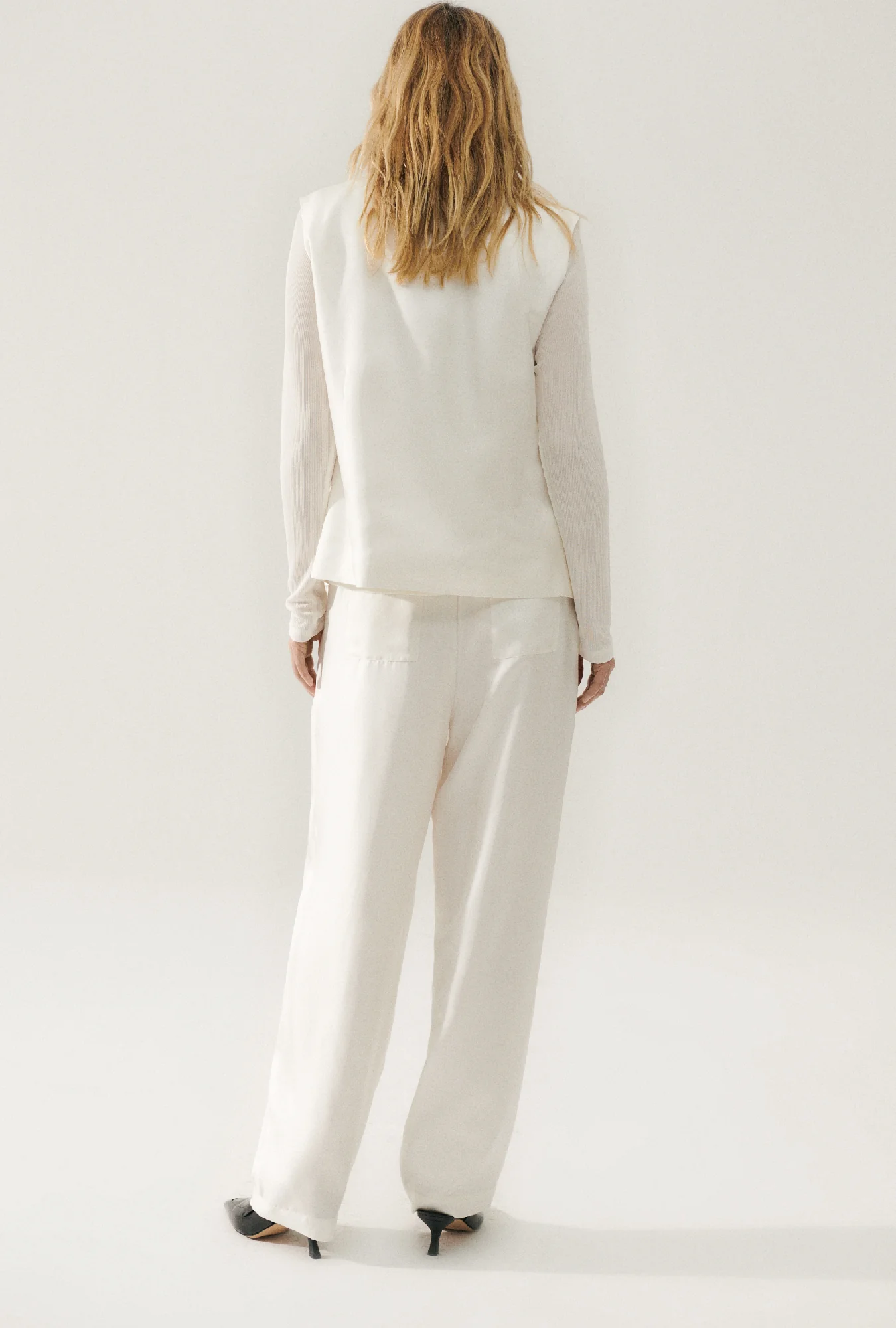 Twill Slouch Pants White - Image 6
